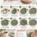 Numbered step-by-step panels showing how to crochet a coaster, from the magic ring through the increase rounds to the finished flat circle