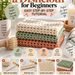 Folded crochet dishcloths in sage, cream and rust beside a lemon and scrub brush, with six numbered steps for making one